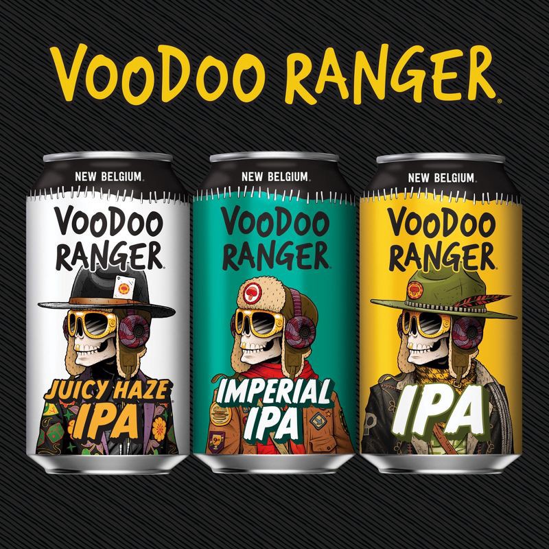 slide 6 of 11, New Belgium Voodoo Ranger IPA Beer - 6pk/12 fl oz Cans, 6 ct; 12 fl oz