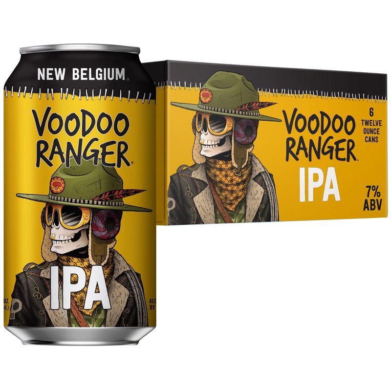 slide 1 of 8, New Belgium Voodoo Ranger IPA Beer - 6pk/12 fl oz Cans, 6 ct; 12 fl oz