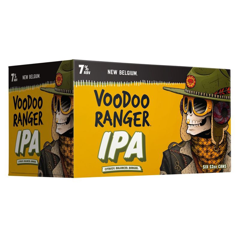 slide 9 of 11, New Belgium Voodoo Ranger IPA Beer - 6pk/12 fl oz Cans, 6 ct; 12 fl oz