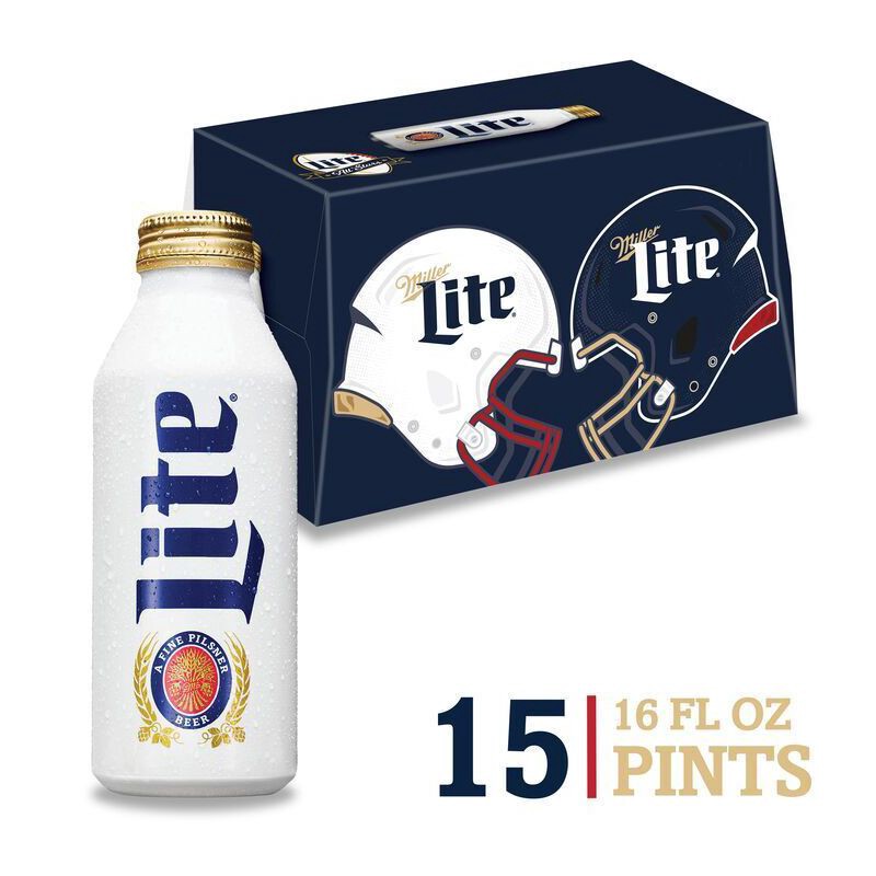 slide 10 of 10, Miller Lite Beer - 15pk/16 fl oz Aluminum Pints, 15 ct; 16 fl oz