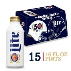 Miller Lite Beer - 15pk/16 fl oz Aluminum Pints