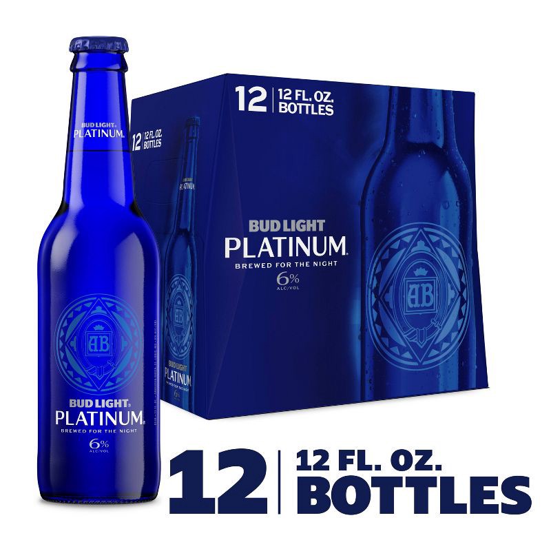 slide 15 of 16, Bud Light Platinum Beer - 12pk/12 fl oz Bottles, 12 ct; 12 fl oz