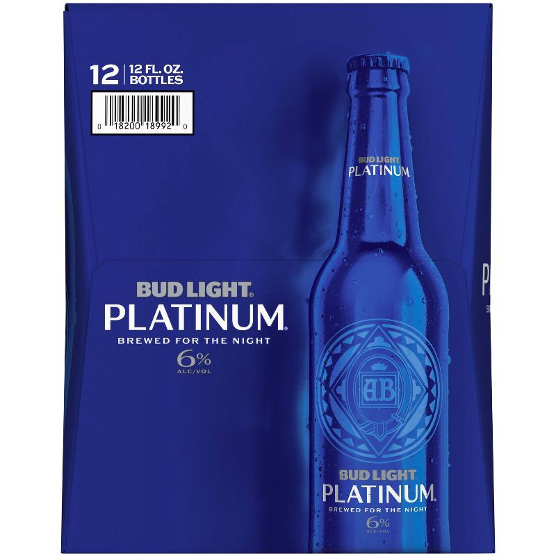 slide 4 of 16, Bud Light Platinum Beer - 12pk/12 fl oz Bottles, 12 ct; 12 fl oz