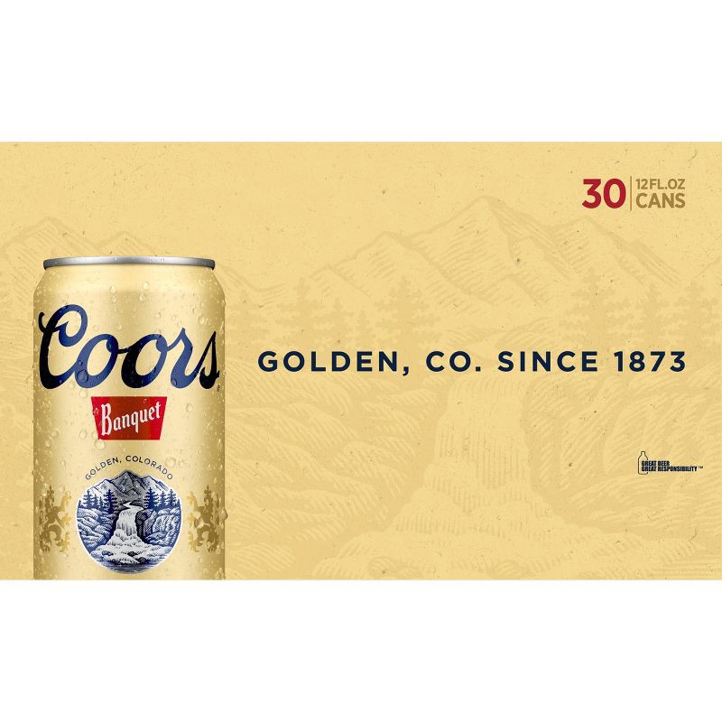 slide 9 of 11, Coors Banquet Beer - 30pk/12 fl oz Cans, 30 ct; 12 fl oz