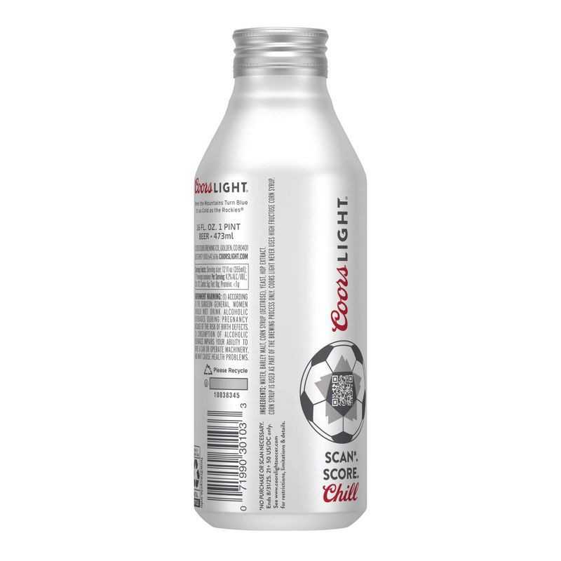 slide 7 of 7, Coors Light Beer - 15pk/16 fl oz Aluminum Bottles, 15 ct; 16 fl oz