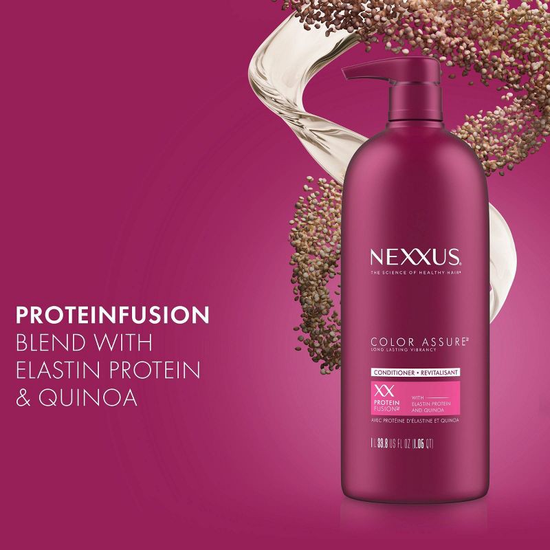 slide 5 of 8, Nexxus Color Assure Conditioner for Color-Treated Hair with Elastin Protein and Quinoa - 33.8 fl oz, 33.8 fl oz