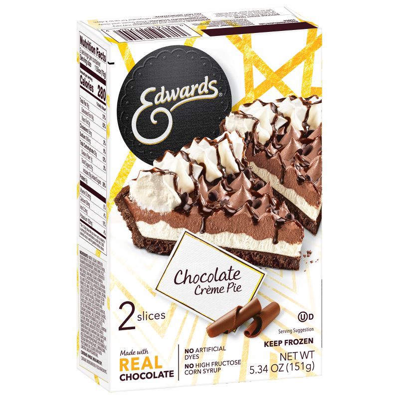 slide 8 of 8, Edwards Singles Frozen Desserts Chocolate Crème Pie Slices - 5.34oz/2ct, 5.34 oz, 2 ct