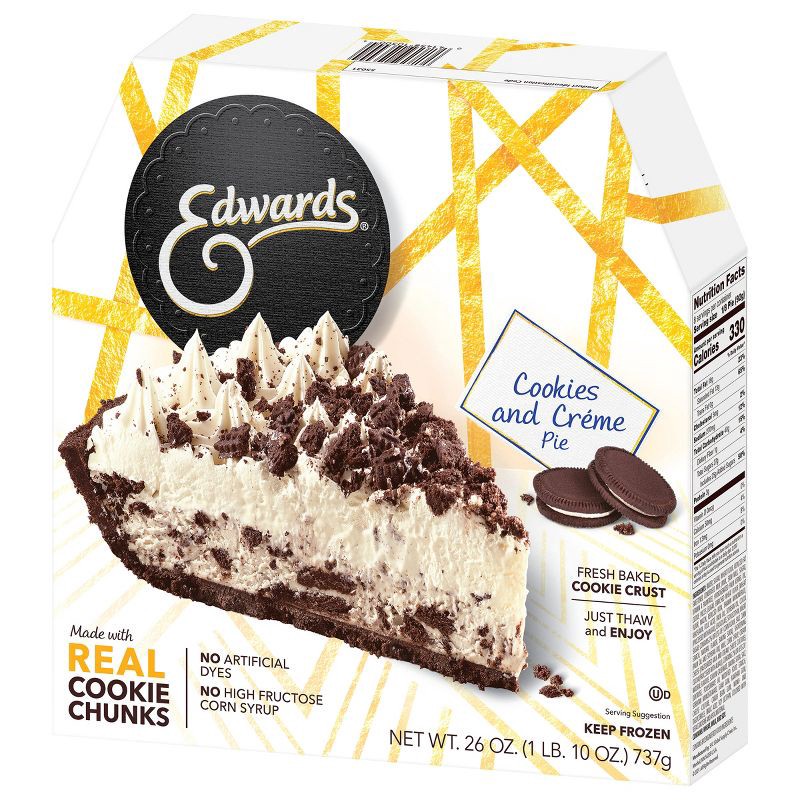 slide 2 of 10, Edwards Frozen Premium Desserts Cookies and Crème Pie - 26oz, 26 oz