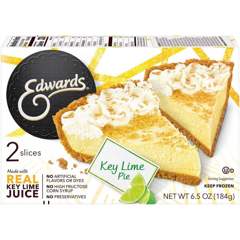 slide 5 of 7, Edwards Frozen Key Lime Pie Slices 2pk - 6.5oz, 2 ct, 6.5 oz