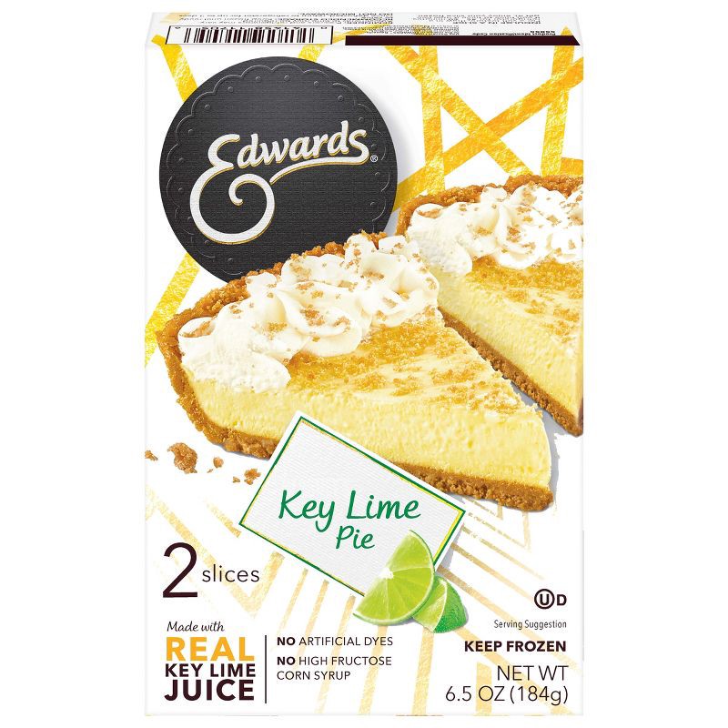 slide 1 of 7, Edwards Frozen Key Lime Pie Slices 2pk - 6.5oz, 2 ct, 6.5 oz