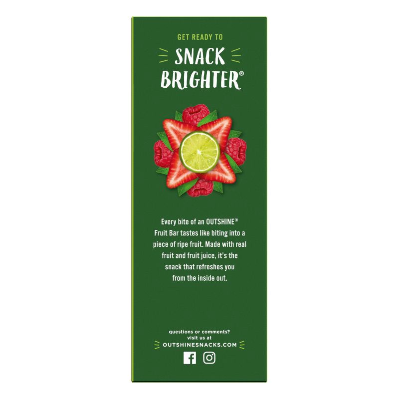 slide 9 of 11, Outshine Strawberry, Lime & Raspberry Frozen Fruit Bar - 12ct, 12 ct