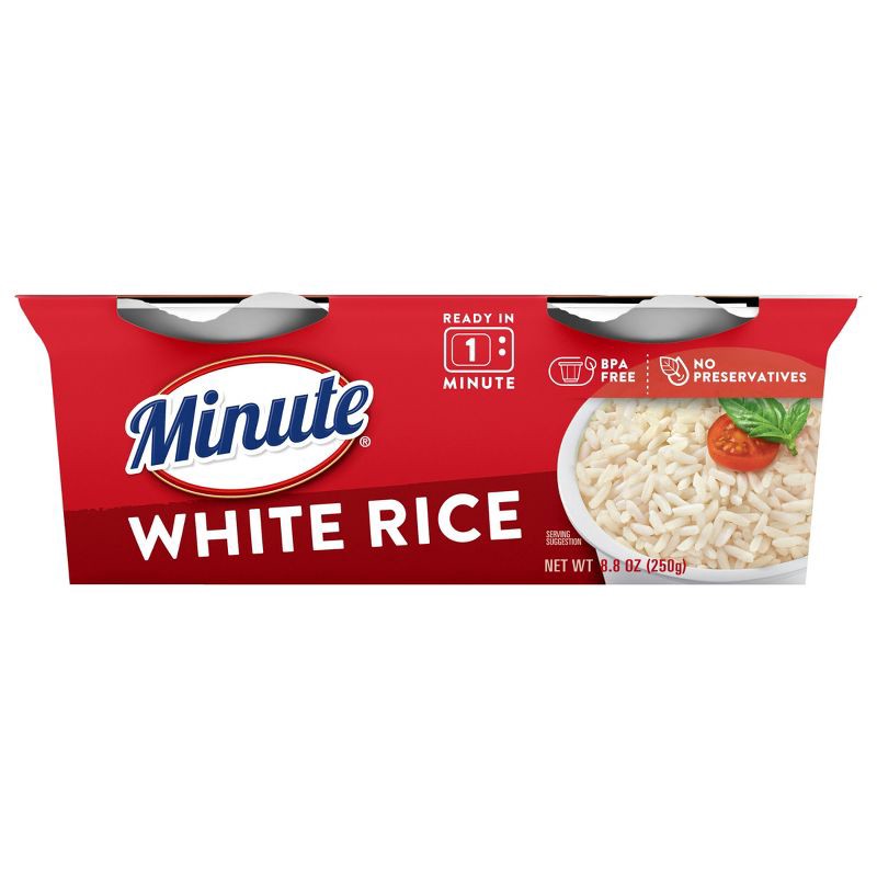 slide 1 of 9, Minute Rice Gluten Free Grain Microwaveable White Rice Bowl - 8.8oz/2ct, 2 ct; 8.8 oz