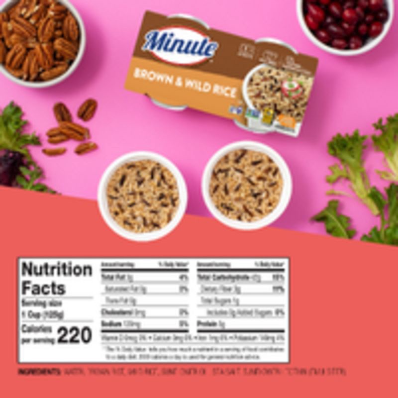 slide 8 of 10, Minute Rice Gluten Free Brown & Wild Rice Microwaveable Bowl - 8.8oz/2ct, 2 ct; 8.8 oz
