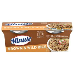 Minute Rice Gluten Free Brown & Wild Rice Microwaveable Bowl - 8.8oz/2ct