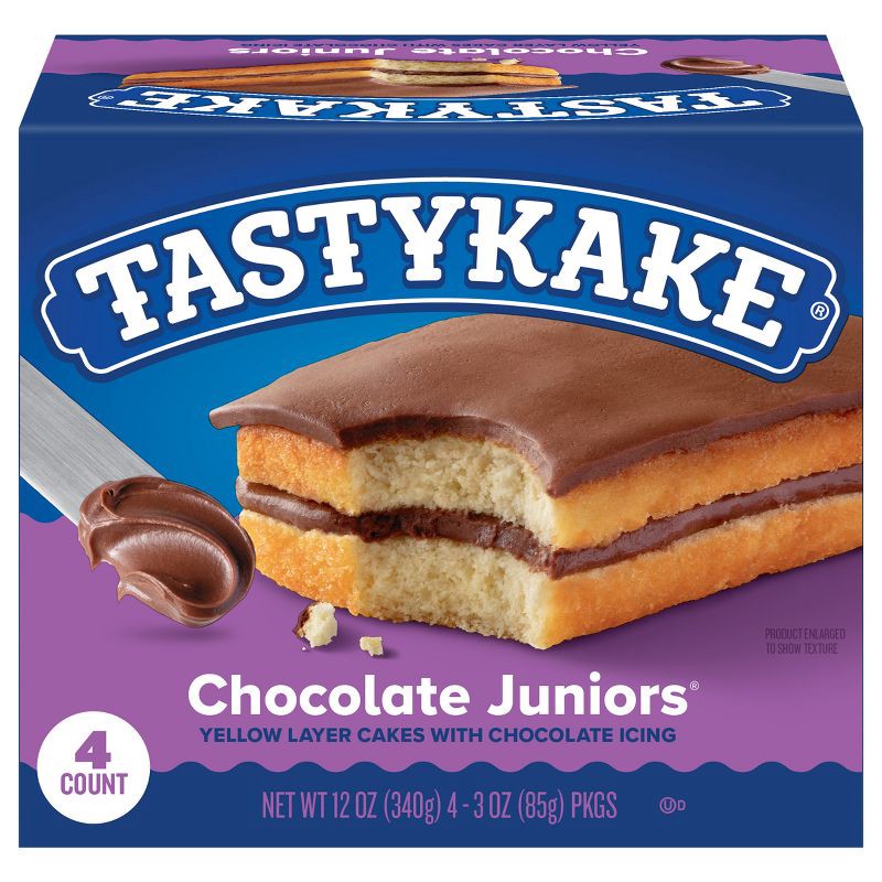 slide 2 of 11, Tastykake Chocolate Junior Layer Cakes - 12oz/4ct, 4 ct; 12 oz