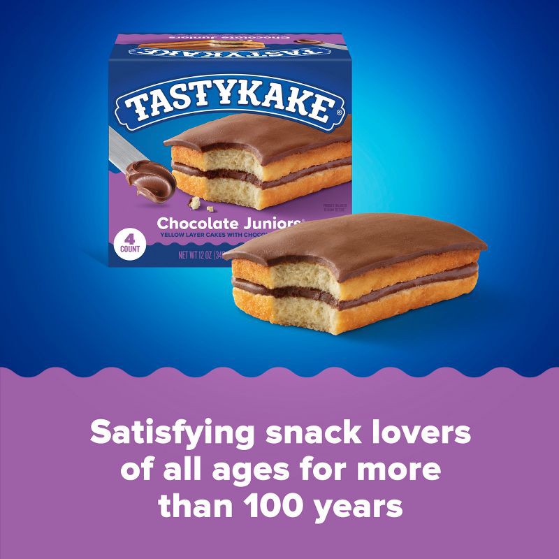 slide 5 of 11, Tastykake Chocolate Junior Layer Cakes - 12oz/4ct, 4 ct; 12 oz