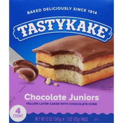 Tastykake Chocolate Junior Layer Cakes - 12oz/4ct