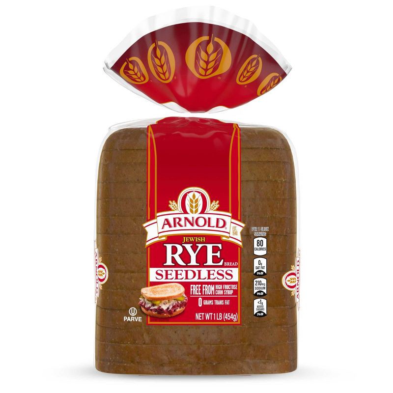 slide 7 of 7, Arnold Seedless Jewish Rye Bread - 16oz, 16 oz