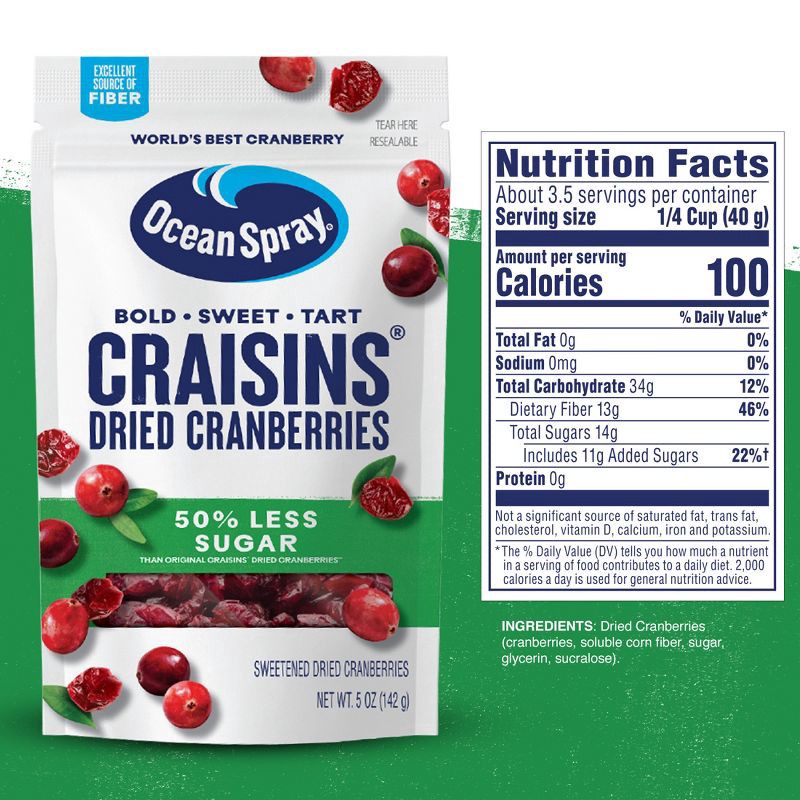 slide 3 of 10, Ocean Spray Reduced Sugar Craisins - 5oz, 5 oz