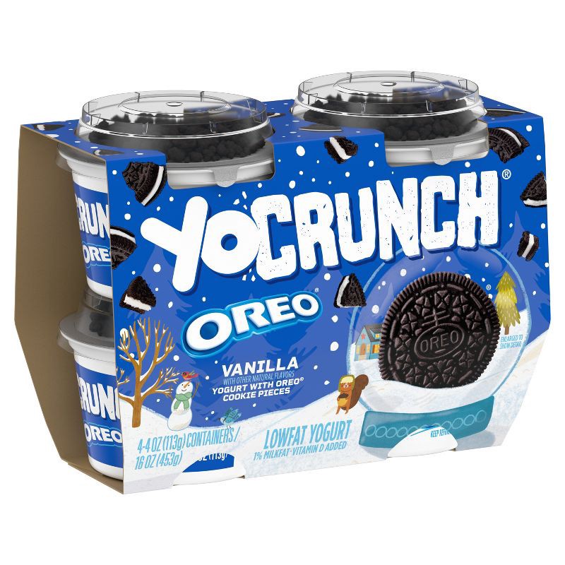 slide 2 of 12, YoCrunch Low Fat Vanilla with OREO Yogurt - 4ct/4oz Cups, 4 ct; 4 oz