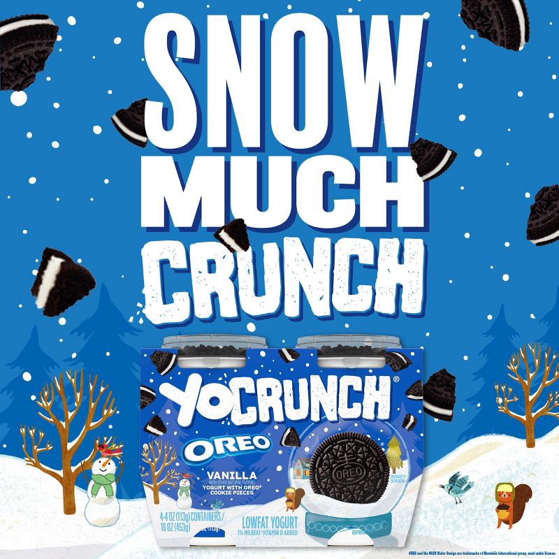 slide 5 of 12, YoCrunch Low Fat Vanilla with OREO Yogurt - 4ct/4oz Cups, 4 ct; 4 oz