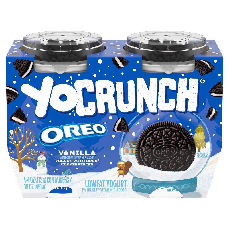 slide 9 of 12, YoCrunch Low Fat Vanilla with OREO Yogurt - 4ct/4oz Cups, 4 ct; 4 oz