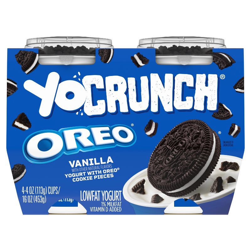 slide 11 of 12, YoCrunch Low Fat Vanilla with OREO Yogurt - 4ct/4oz Cups, 4 ct; 4 oz