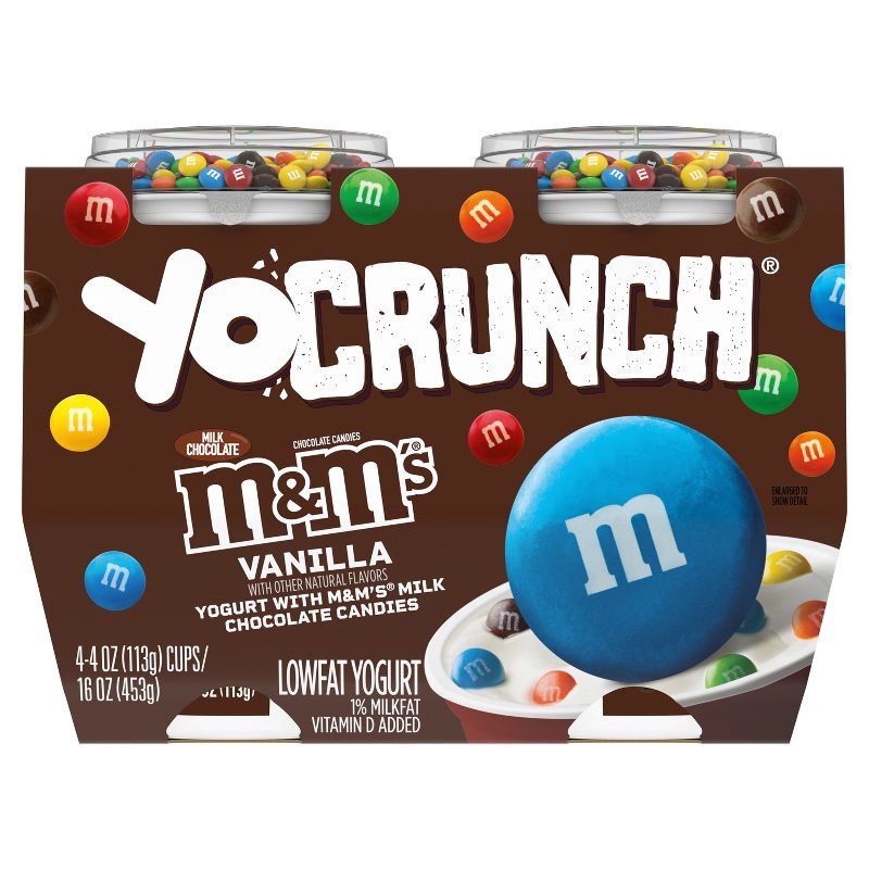 slide 12 of 13, YoCrunch Low Fat Vanilla with M&Ms Yogurt - 4ct/4oz Cups, 4 ct; 4 oz