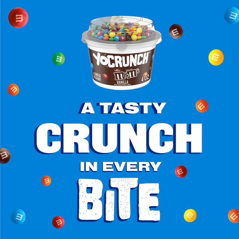 slide 4 of 13, YoCrunch Low Fat Vanilla with M&Ms Yogurt - 4ct/4oz Cups, 4 ct; 4 oz