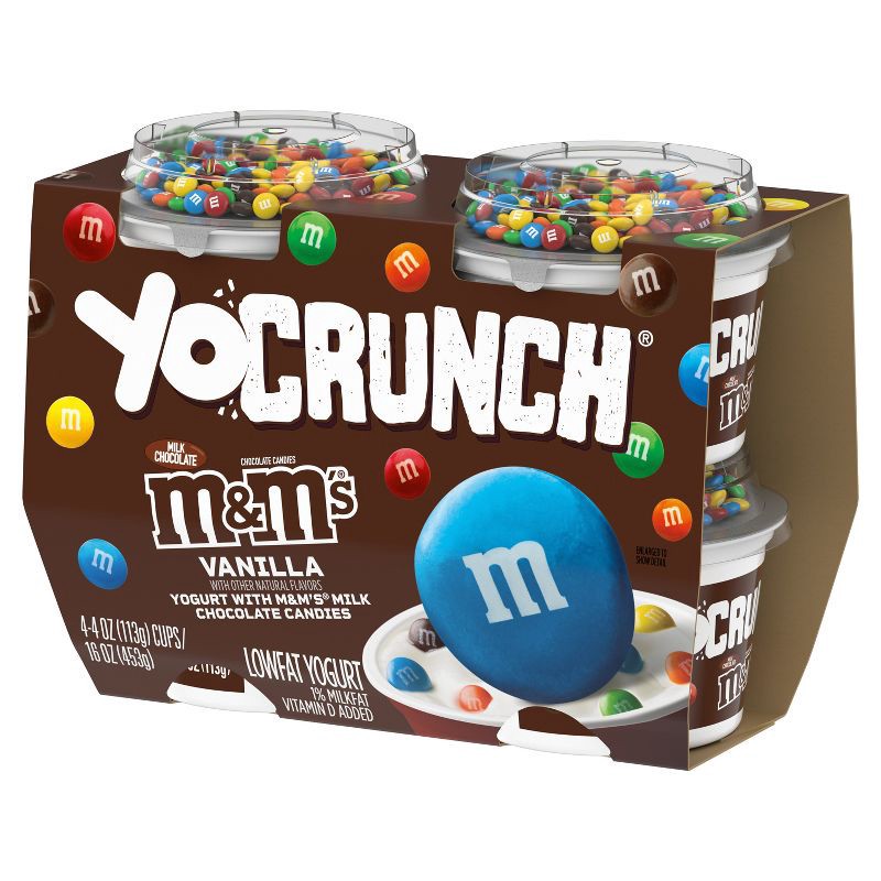 slide 11 of 13, YoCrunch Low Fat Vanilla with M&Ms Yogurt - 4ct/4oz Cups, 4 ct; 4 oz