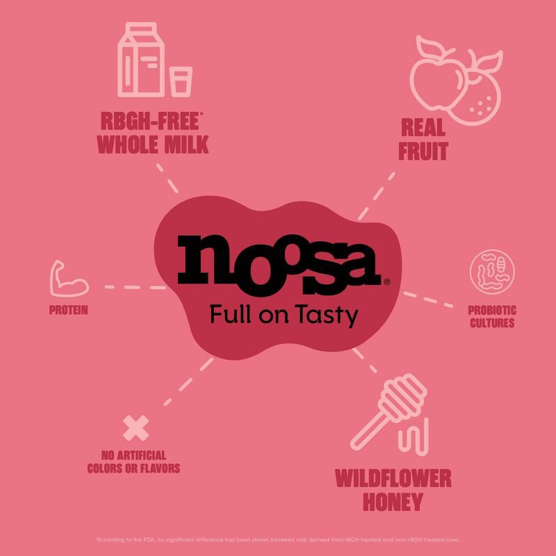 slide 6 of 7, noosa Strawberry Rhubarb Aussie Style Yogurt - 11g Protein 8oz, 11 gram, 8 oz