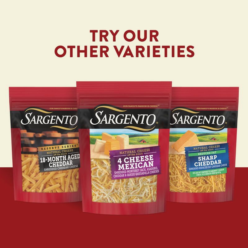 slide 10 of 10, Sargento Natural Mozzarella Shredded Cheese - 8oz, 8 oz
