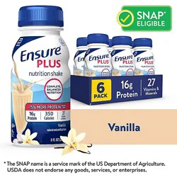 Ensure Plus Nutrition Shake Ready To Drink Vanilla 6-8 Fl. Oz.