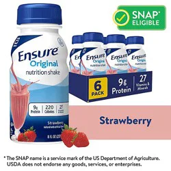 Ensure Original Nutrition Shake Ready To Drink Strawberry - 6-8 Fl. Oz.