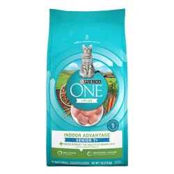 Purina ONE Indoor Advantage Natural Chicken Flavor Dry Cat Food for 7+ Senior Cats - 7lbs