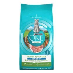 Purina ONE Indoor Advantage Natural Chicken Flavor Dry Cat Food for 7+ Senior Cats - 7lbs