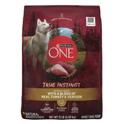 Purina ONE SmartBlend True Instinct Natural Real Turkey & Venison Flavor Dry Dog Food - 15lbs