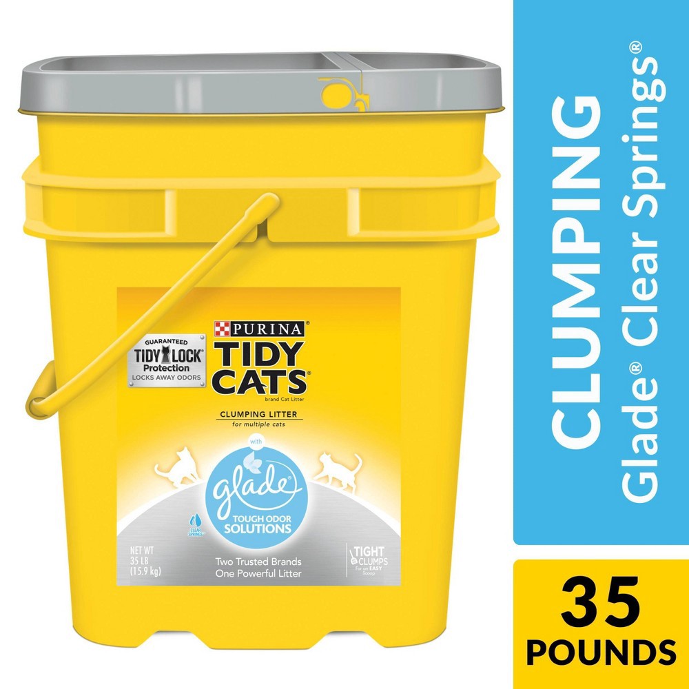 slide 3 of 4, Tidy Cats Glade Tough Odor Solutions Clumping Litter For Multiple Cats, 35 lb