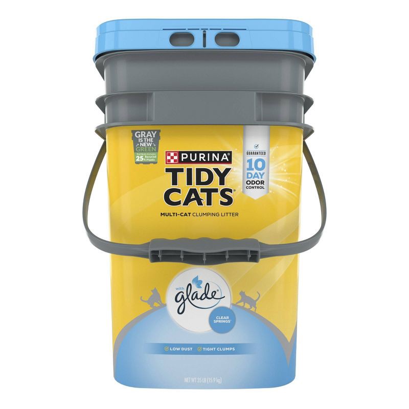 slide 5 of 7, Purina Tidy Cats Clumping and Low Dust Scoop Cat & Kitty Litter with Glade Tough Odor Solutions for Multiple Cats - 35lbs, 35 lb