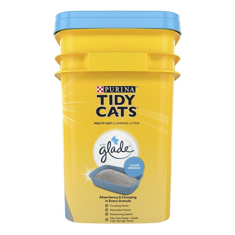 slide 6 of 7, Purina Tidy Cats Clumping and Low Dust Scoop Cat & Kitty Litter with Glade Tough Odor Solutions for Multiple Cats - 35lbs, 35 lb