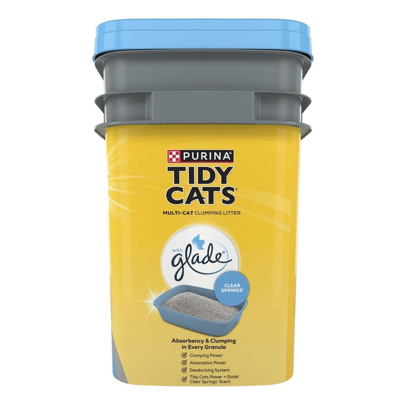 slide 7 of 7, Purina Tidy Cats Clumping and Low Dust Scoop Cat & Kitty Litter with Glade Tough Odor Solutions for Multiple Cats - 35lbs, 35 lb