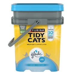 Purina Tidy Cats Clumping and Low Dust Scoop Cat & Kitty Litter with Glade Tough Odor Solutions for Multiple Cats - 35lbs