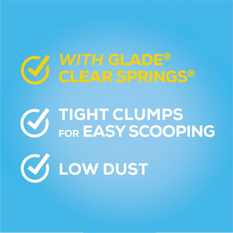 slide 5 of 9, Purina Tidy Cats Clumping and Low Dust Scoop Cat & Kitty Litter with Glade Tough Odor Solutions for Multiple Cats - 20lbs, 20 lb