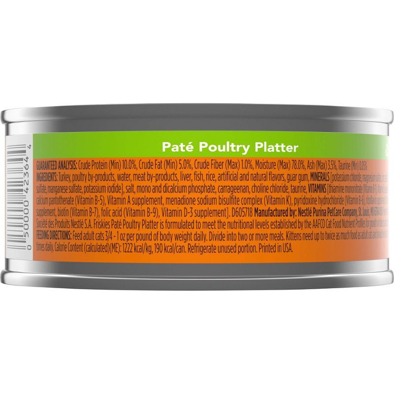 slide 2 of 5, Purina Friskies Paté with Chicken and Turkey Flavor Wet Cat Food Poultry Platter - 5.5oz, 5.5 oz