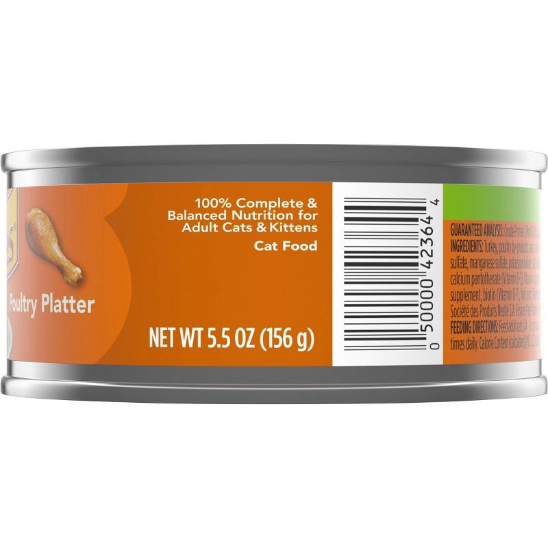 slide 5 of 5, Purina Friskies Paté with Chicken and Turkey Flavor Wet Cat Food Poultry Platter - 5.5oz, 5.5 oz