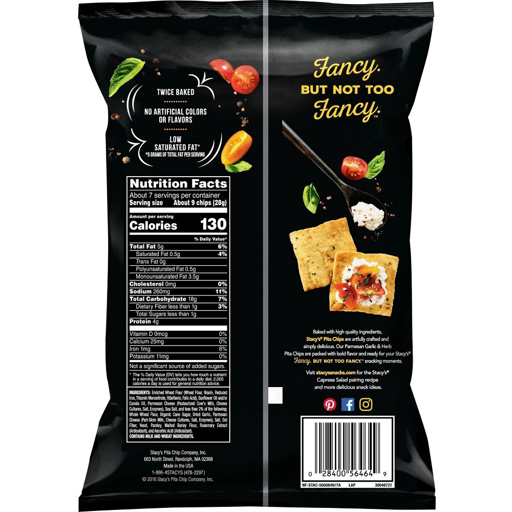 slide 2 of 3, Stacys Stacy's Parmesan Garlic Pita Chips - 7.33oz, 7.33 oz