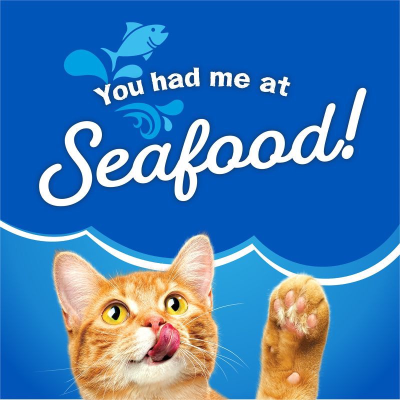 slide 12 of 14, Purina Friskies Seafood Sensations with Flavors of Salmon, Tuna, Shrimp & Seaweed Adult Complete & Balanced Dry Cat Food - 16lbs, 16 lb