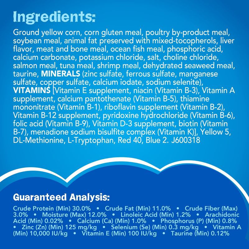 slide 6 of 14, Purina Friskies Seafood Sensations with Flavors of Salmon, Tuna, Shrimp & Seaweed Adult Complete & Balanced Dry Cat Food - 16lbs, 16 lb