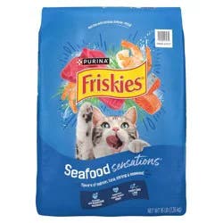 Purina Friskies Seafood Sensations with Flavors of Salmon, Tuna, Shrimp & Seaweed Adult Complete & Balanced Dry Cat Food - 16lbs
