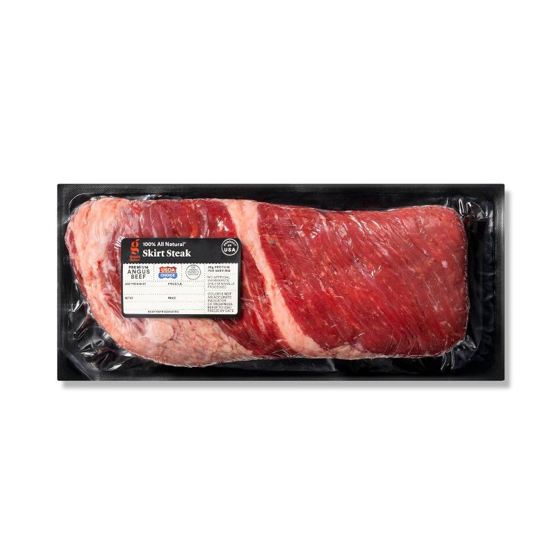 slide 1 of 3, USDA Choice Angus Beef Skirt Steak - 1.13-2.06 lbs - price per lb - Good & Gather™, per lb